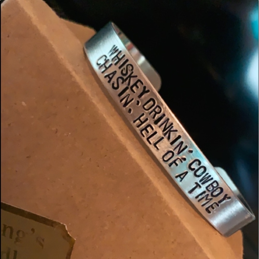 Custom made western silver bracelet